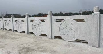 黄冈芝麻白河道栏杆 石材栏杆