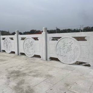 黄冈芝麻白河道栏杆 石材栏杆
