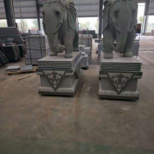 黄冈芝麻灰花岗岩对象 芝麻白芝麻灰大象