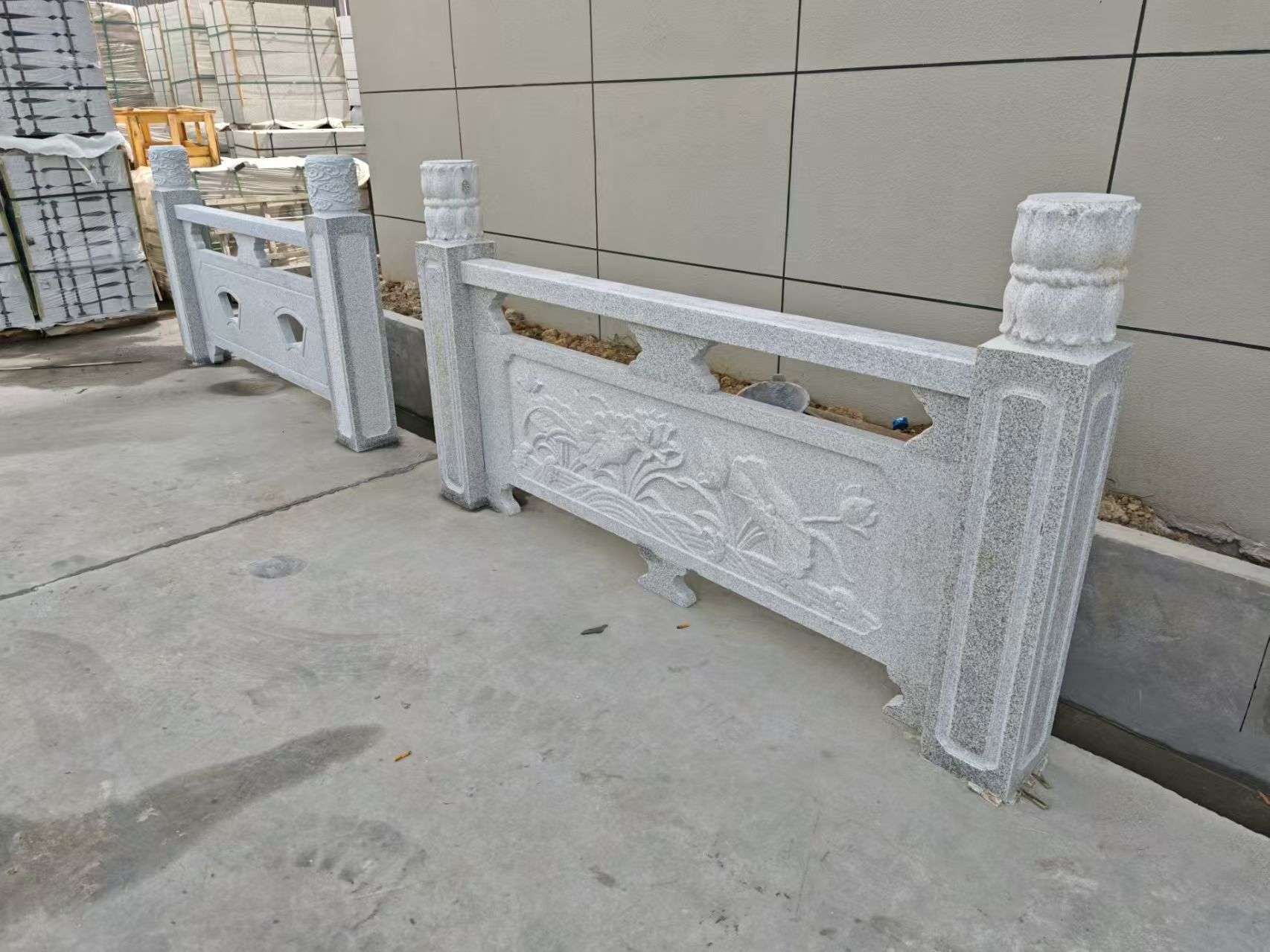 黄冈芝麻白河道栏杆 石材栏杆