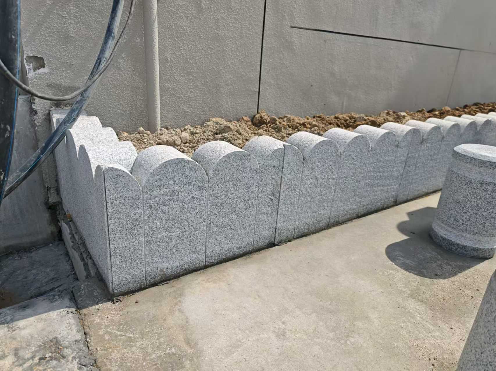 黄冈芝麻白花边石  围边石